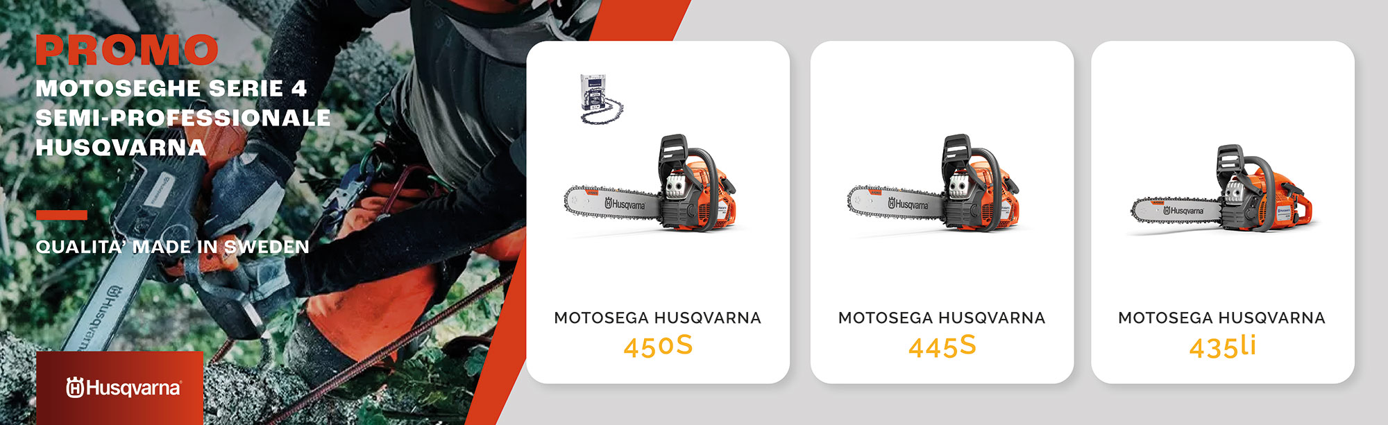 Promo motoseghe serie 4 Husqvarna - Mattolini Agrigarden