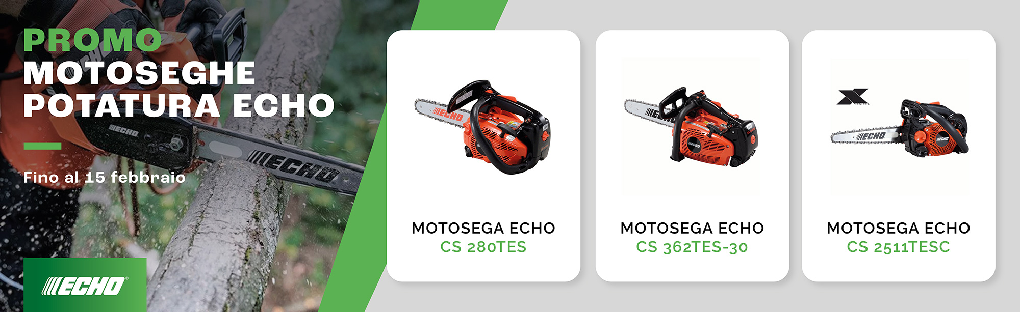 Promo motoseghe potatura ECHO - Mattolini Agrigarden