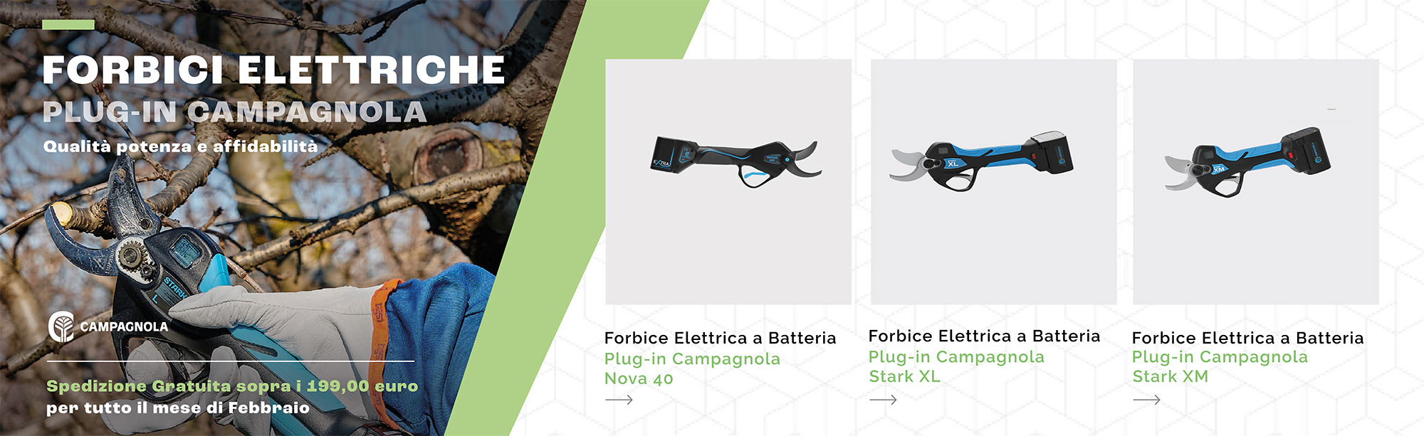 Forbici Elettriche a Batteria Plug-in Campagnola- Mattolini Agrigarden